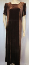Laura Ashley Samtkleid 42 44 L braun Abendkleid Hochzeit Samt vintage Kleid 80er