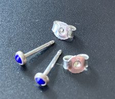 Ohrstecker-Paar Sterlingsilber 925 "LAPISLAZULI" 3mm