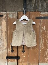 H&M Weste braun Kunstfell Kinder Mädchen Größe UK 4-6 Jahre Bambi Muster Futter