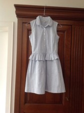 simonetta - bezauberndes, edles Mädchenkleid - blauweiße Vichykaros Gr. 10/146