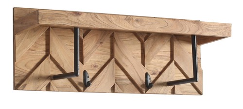 Wandgarderobe 81x30 massivholz - wandgarderobe,