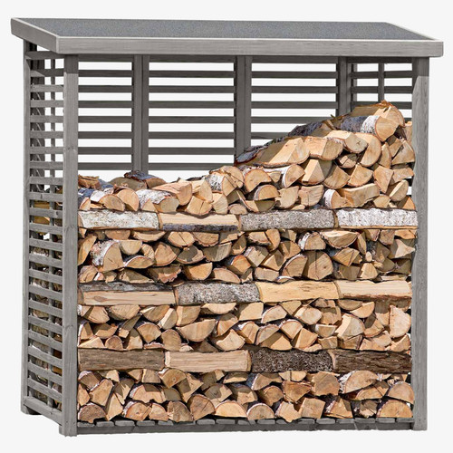 Kaminholzregal außen holz - kaminholzregal,