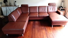sofa, Leder braun, Breite 300cm, guter Zustand