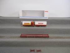 Märklin Spur H0 4743 RoLa Niederflurwagen Saadkms mit LKW's der DB in OVP2
