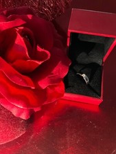 Diamant Ring Solitaire, 0,1 Karat Lupenrein, Gr. 52/16, 585er Weissgold, Christ