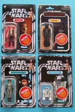 4 Figuren STAR WARS Retro: Dr. Evazan, Darth Vader, Death Squad Commander, R2-D2