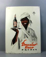 altes Blechschild Dressler's Beer Bremen Plakat-Industrie Berlin 50er 60er Jahre