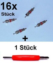 Ventileinsätze 16 + Ventilschrauber Ventildreher Ventileinsatz PKW Auto - 2+1