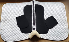 weiße Schabracke von BARNSBY  zusätzliche Einlage-Pads für Sattelanpassungen