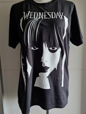 MGM Wednesday Glow T-Shirt, neu, Gr. M, Face, neongrün leuchtet, Addams Family