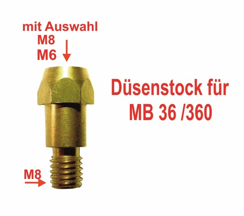 Düsenstock gewinde m8 - düsenstock, 36