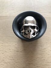 Totenkopf mit Helm 925 Sterling Silber Ring Totenkopf skull ring biker 
