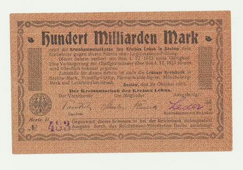 100 milliarden mark banknote - milliarden,