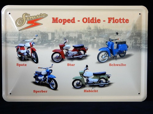 Blechschild moped flotte - blechschild,