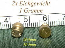 2x 1g Messinggewicht Apotheker