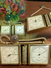 DDR Vintage Wetterstation, Barometer, Thermometer, Retro, Deko, Fischer