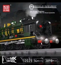 Mould King 12025 Orient Express Dampflokomotive Zug, inkl. Schienen, NEU OVP