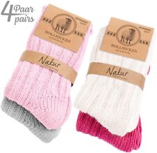 Kinder Socken Wolle 4 Paar Outdoor Thermosocken mit Schafswolle Mädchen Jungen