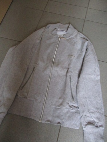 Damen sweatjacke grau mit - sweatjacke,