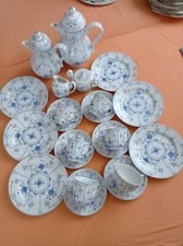 August Warnecke  AW  " Friesisch Blau "  KAFFEESERVICE  21 Teile + Deckel
