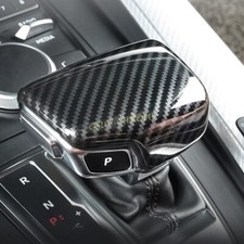 Für Audi A4 B9 A5 Q5 Q7 LHD Carbon Faser Schaltknauf Abdeckung Rand Zubehör