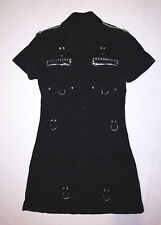 Military Minikleid schwarz mit