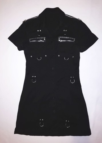 Military minikleid schwarz mit - military,