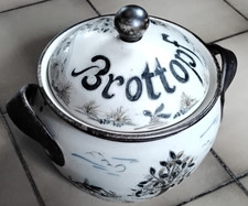 Brottopf mit Deckel Steinzeug Brot Topf Brotkasten Keramik Handarbeit