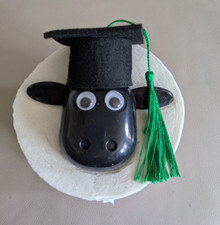 Klopapier Halter als Schaf m.Doktorhut lustig Deko Bad Klo Toilette WC.. witzig!