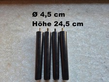 4 Couchfüße Sofafüße Rund Holzbeine Möbelfüße Tischbeine Holzfüße H. 24,5 cm