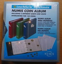 Numis Münzalbum grün mit 5 Hüllen neu