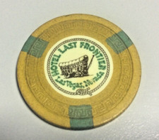 Casino Chip $5 von 1940's Hotel Last Frontier  Covered Wagon Las Vegas Nevada