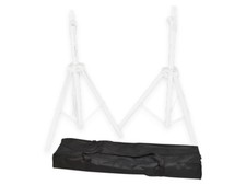 Profi Lautsprecherständer Aluminium weiß (2 Ständer & Tasche)