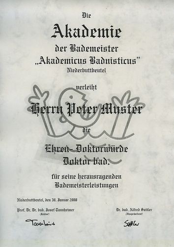 Diplom urkunde ehren - urkunde, doktor