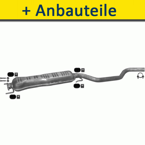 Mitteltopf auspuff für saab - auspuff+,