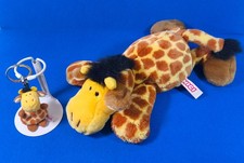 2x NICI GIRAFFE Wild friends Plüsch braun gelb liegend Schlüsselanhänger 35+ 8cm
