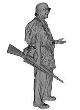 1 Resinfig. 1/35: Panzergrenadier mit Karabiner, Soldaten Wehrmacht, ohne OV