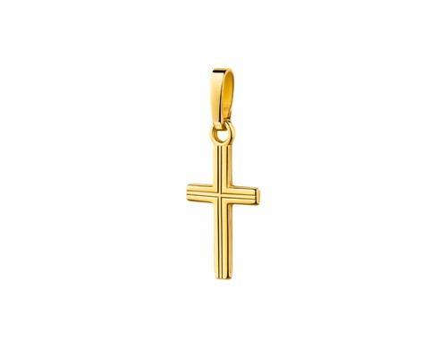 Kreuz anhänger golden herren - kreuz,