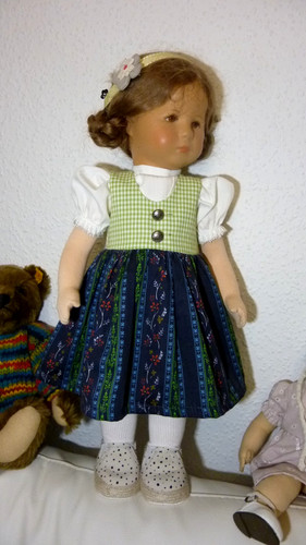 Puppen trachtenkleid dirndl - dirndl, 47