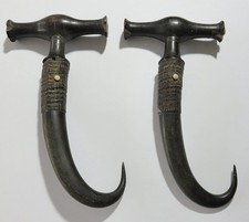 Seltenes Paar antike Horn