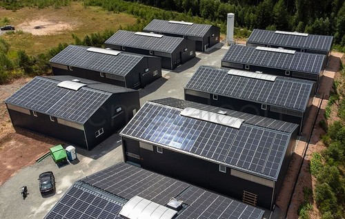 Stahlhalle 10x20x5m anlage - stahlhalle, pv-anlage