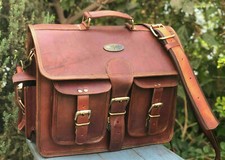 Aktentasche Lehrertasche Schultasche Leder Tasche vintage spitze Umhänge Tasche