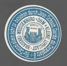 Bieretikett Brauerei