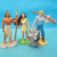 Disney POCAHONTAS 4 Figuren zusammen mit John Meeko Cocoum 1995 Bullyland