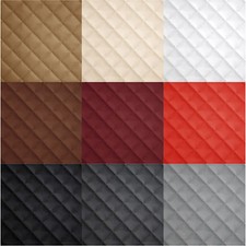 Kunstleder Gesteppt Leder PKW kaschiert 5x5 Polstersotff Möbelstoff Meterware