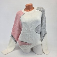 Damen Oversize Pullover grau