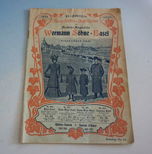 Katalog Wormann Söhne Basel Herren und Damenbekleidung Winter 1901 (F024-854)