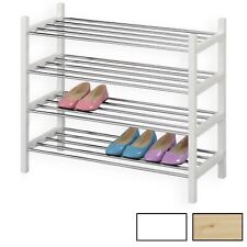 Schuhregal Schuhablage Schuhständer Schuhschrank Holz 4 Böden 4 Farben stapelbar
