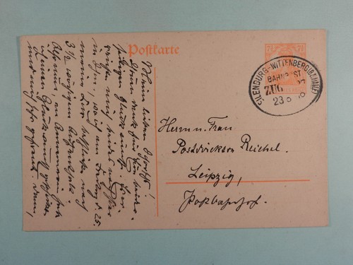 Reich ganzsache bahnpost - dt.,