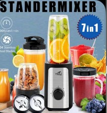 7 In 1 Standmixer Smoothie Maker Mixer Blender Kaffeemühle Milchshaker Edelstahl
